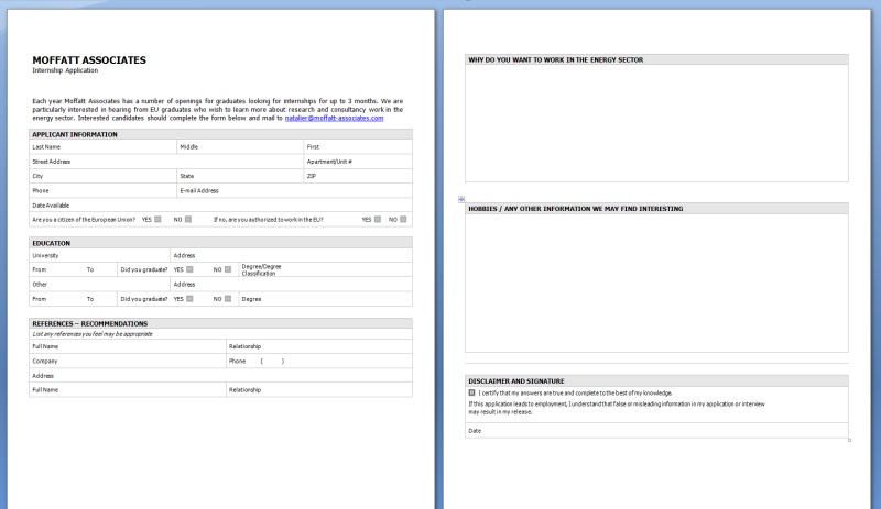 inernship form picture